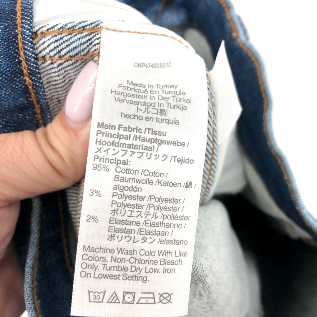 MADEWELL Women's Stovepipe Jeans Size 24 Blue Auraria Slim Straight Ankle NWT
