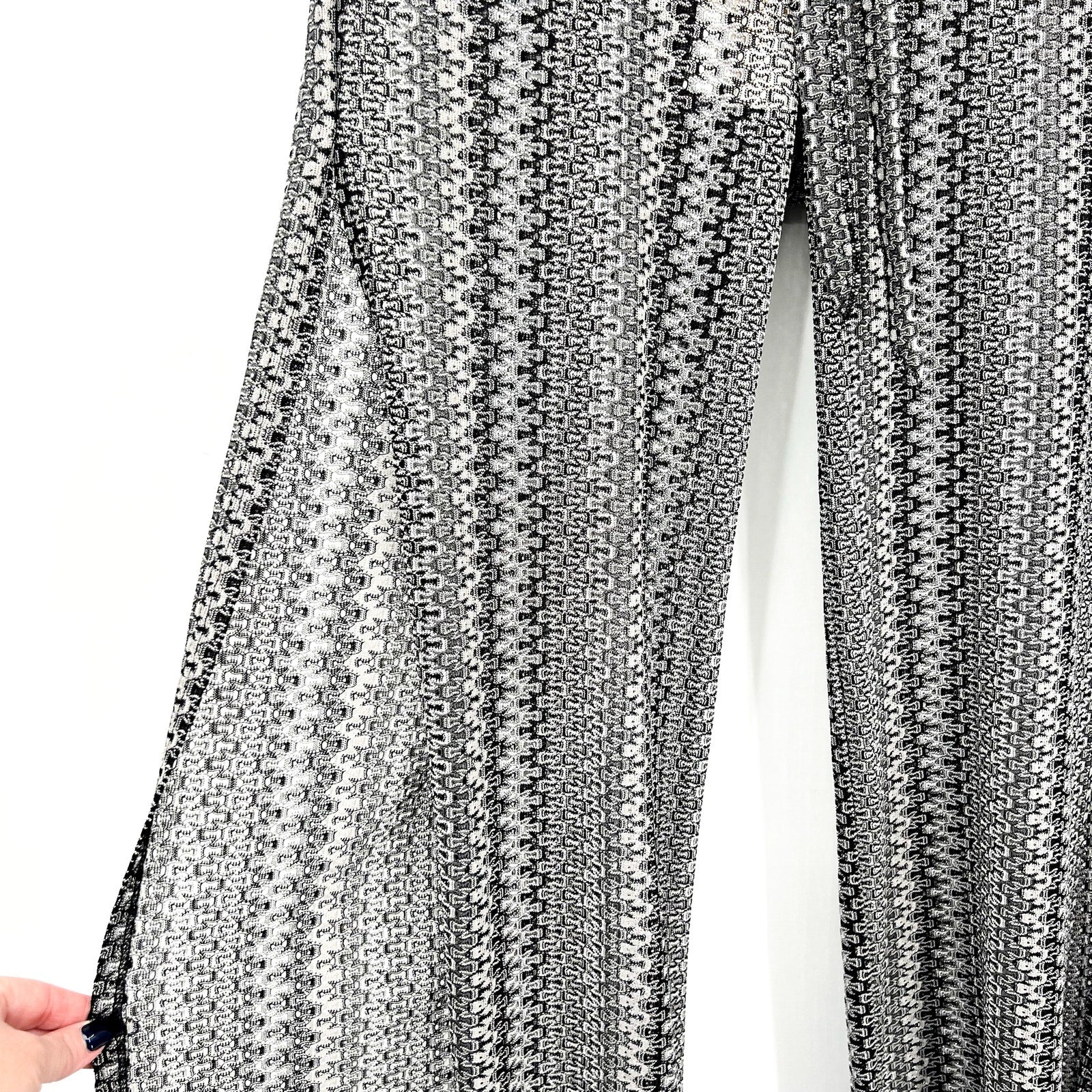 BECCA Women's Granite Bay Crochet Cover-Up Pants Medium Black Split-Leg NWT