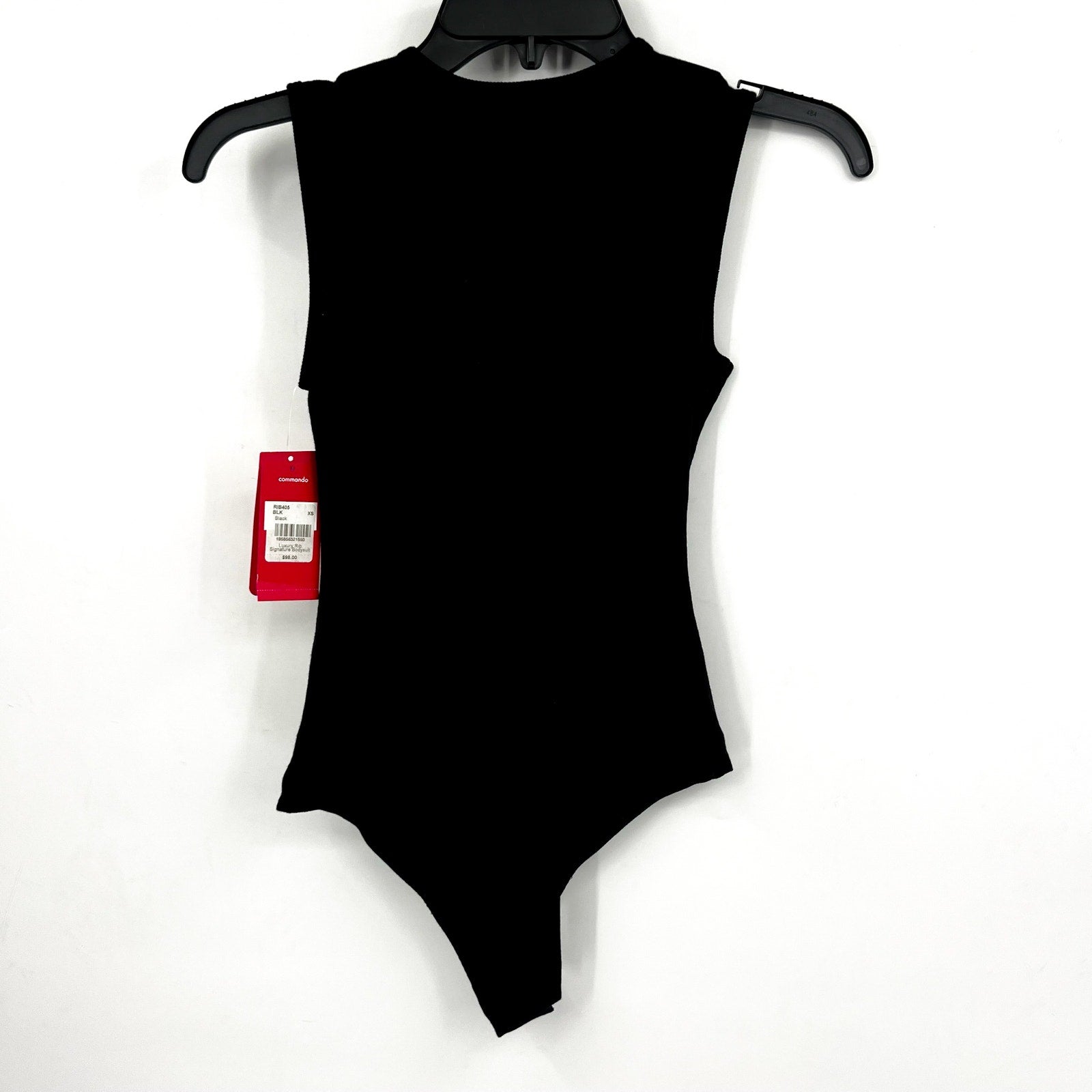 COMMANDO Women's Luxury Rib Signature Bodysuit XL Black Stretch Sleeveless NWT