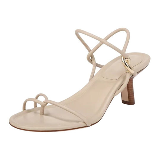 Vince Womens Jolie Strappy Kitten Heel Sandals US 6.5M EU 36.5 Tan Cream