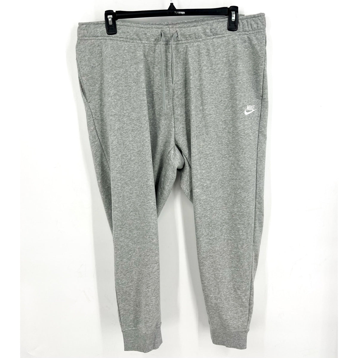 NIKE Womens Club Fleece Mid-Rise Jogger Pants 3X Grey White Sweatpants NWT