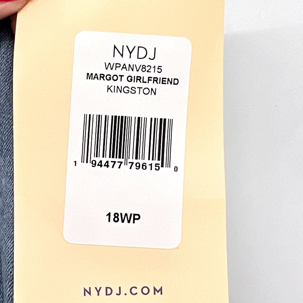 NYDJ Womens Margot Girlfriend Jeans Size 18W PETITE Kingston Blue NWT