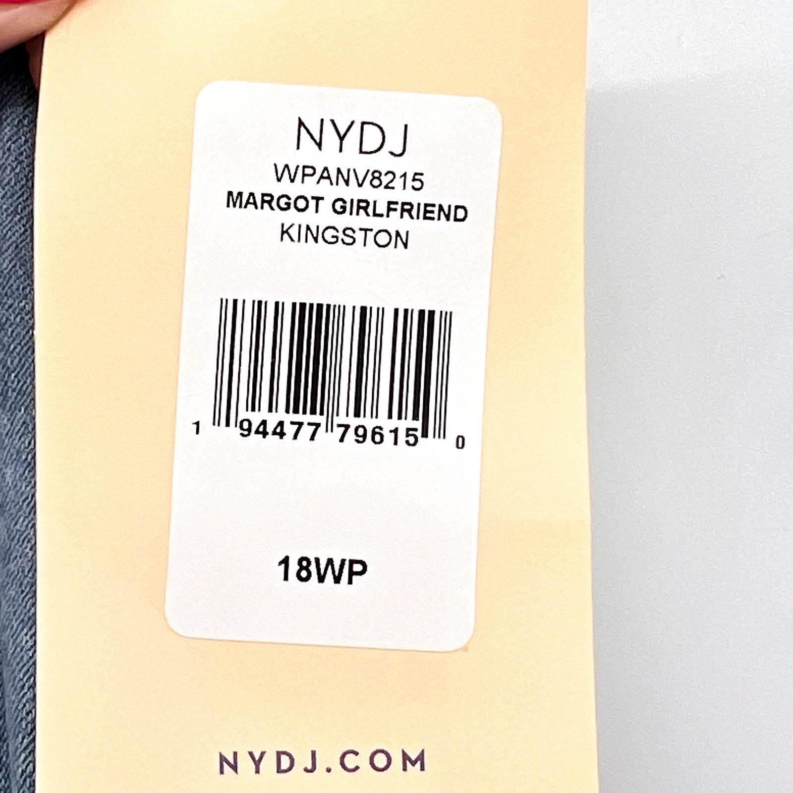 NYDJ Womens Margot Girlfriend Jeans Size 18W PETITE Kingston Blue NWT
