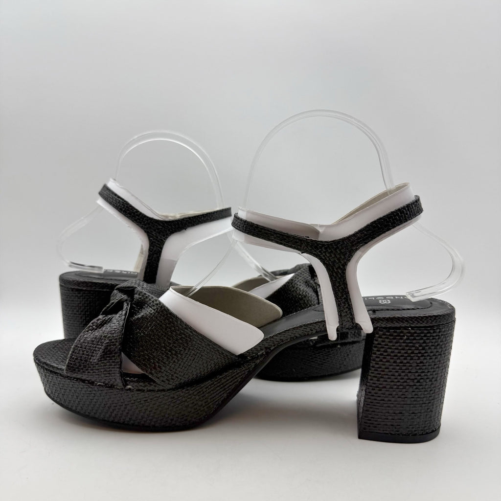 Bandolino Womens Prezley Heeled Sandals Size 10 M EU 40.5 Black Party NIB