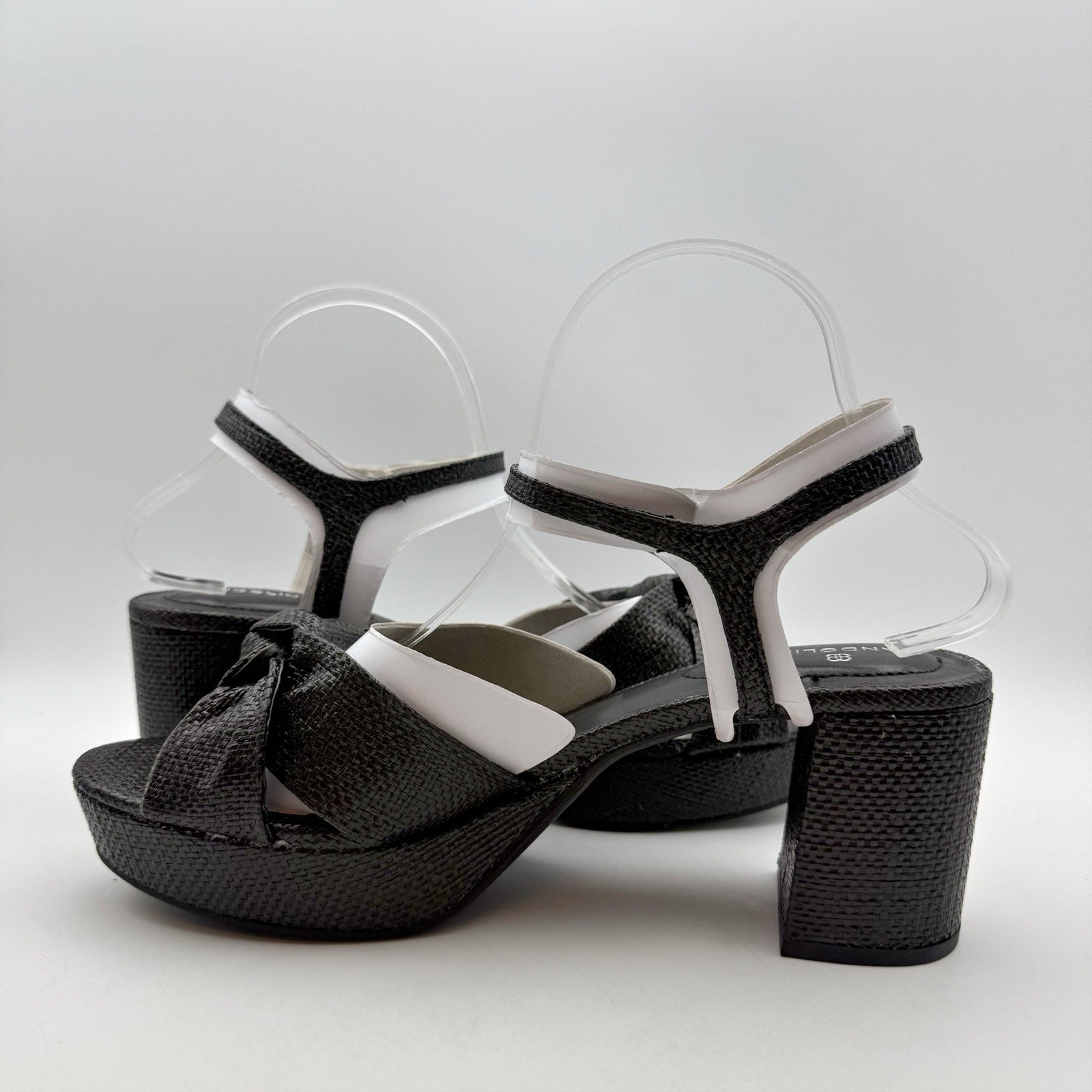 Bandolino Womens Prezley Heeled Sandals Size 10 M EU 40.5 Black Party NIB
