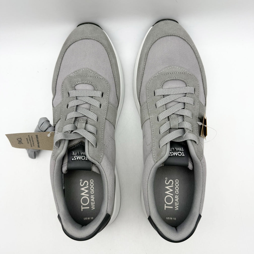 Toms Mens Travel Lite Retro Sneakers US 10 EU 43 Grey Suede NIB