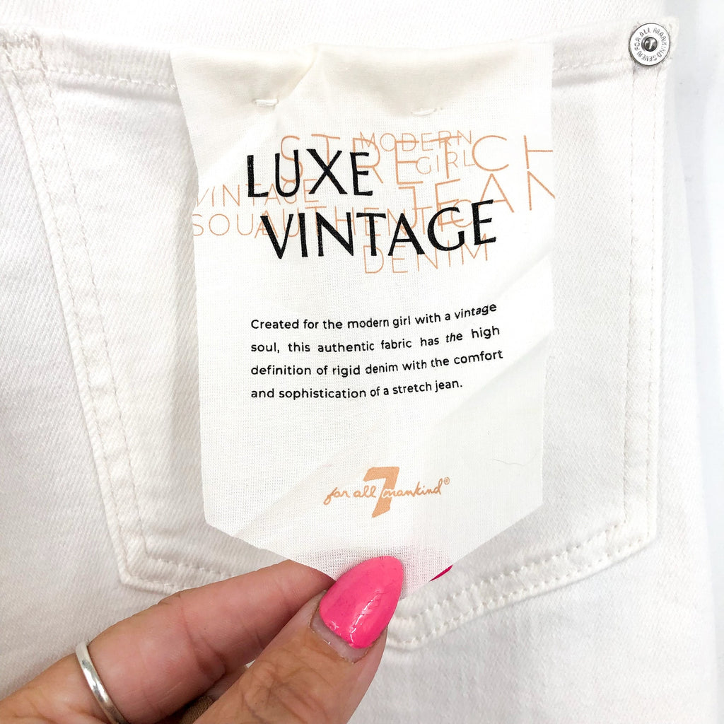 7 FOR ALL MANKIND Womens Crop Joe Jeans Size 29 US 8 White Ultra High-Rise NWT