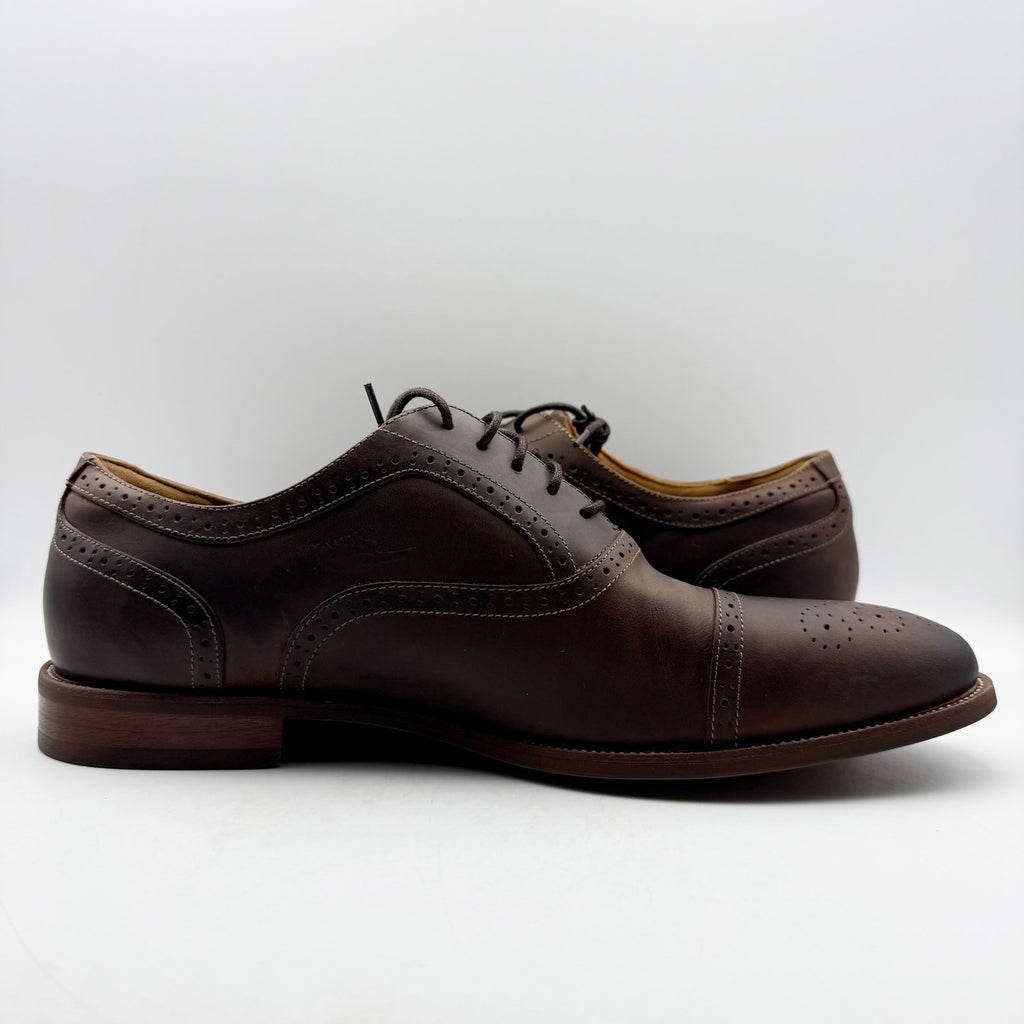 Florsheim Mens Cap Toe Bal Oxford Dress Shoes Size 14 Brown Leather Lace Up NWOB