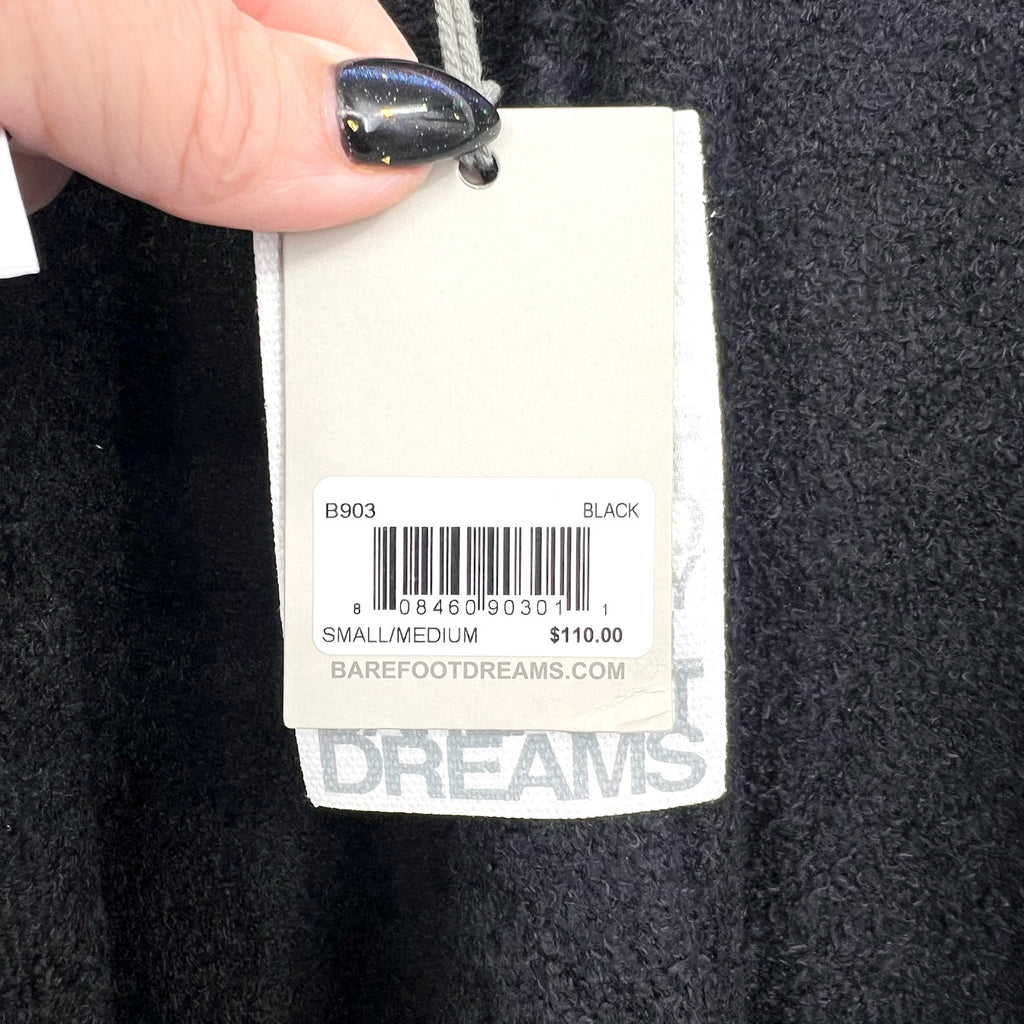 Barefoot Dreams Womens CozyChic Lite Island Wrap Cardigan Small/Medium Black NWT