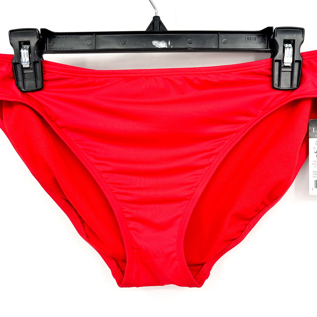 RALPH LAUREN Beach Club Hipster Bikini Swim Bottoms Size 12 Red NWT