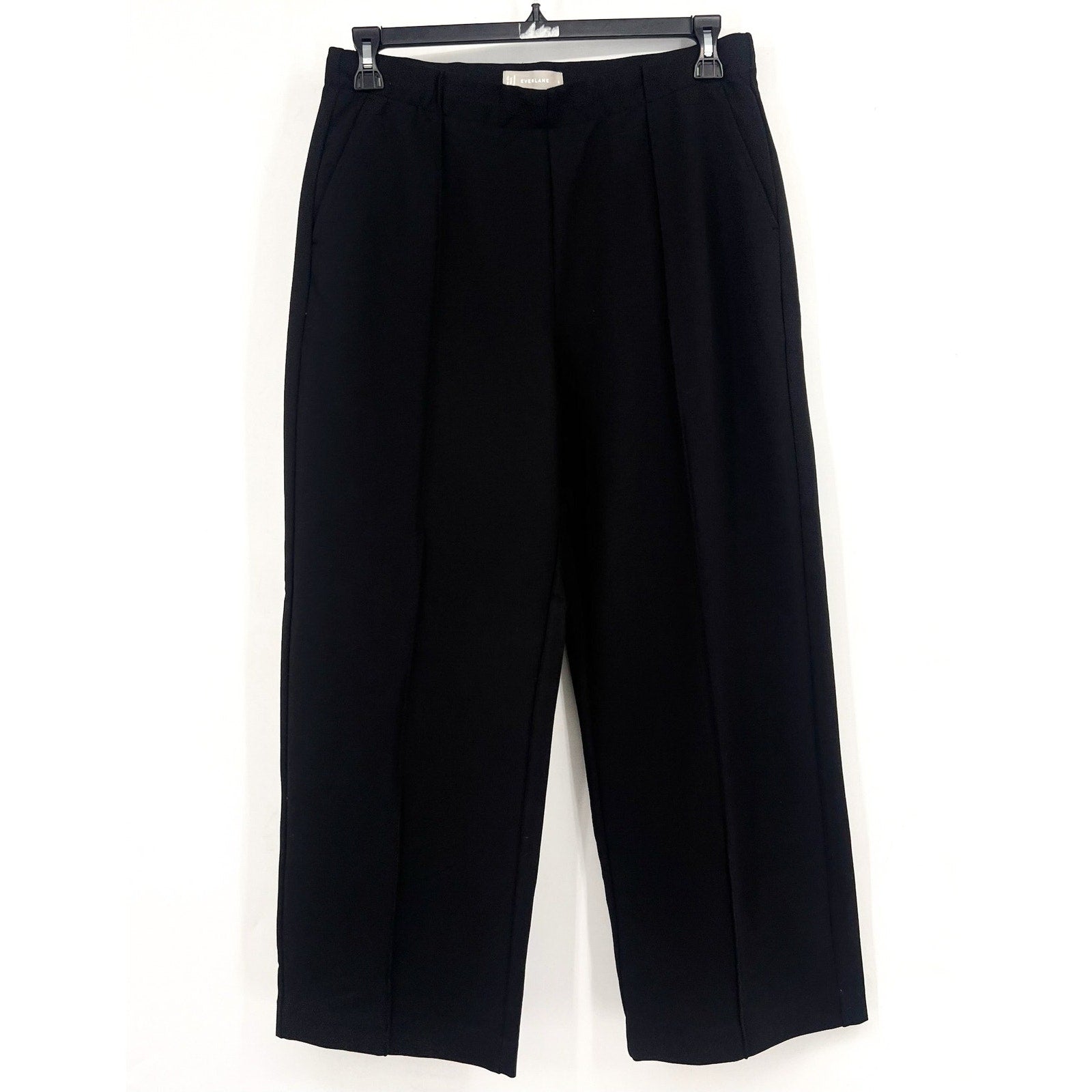 EVERLANE Women's The Wide Leg Dream Pants Large Black Elastic Waist NWT