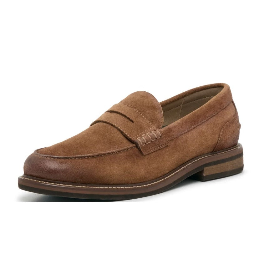Crown Vintage Mens Aydrien Penny Loafers Size 9.5 M Tan Brown Suede NWOB