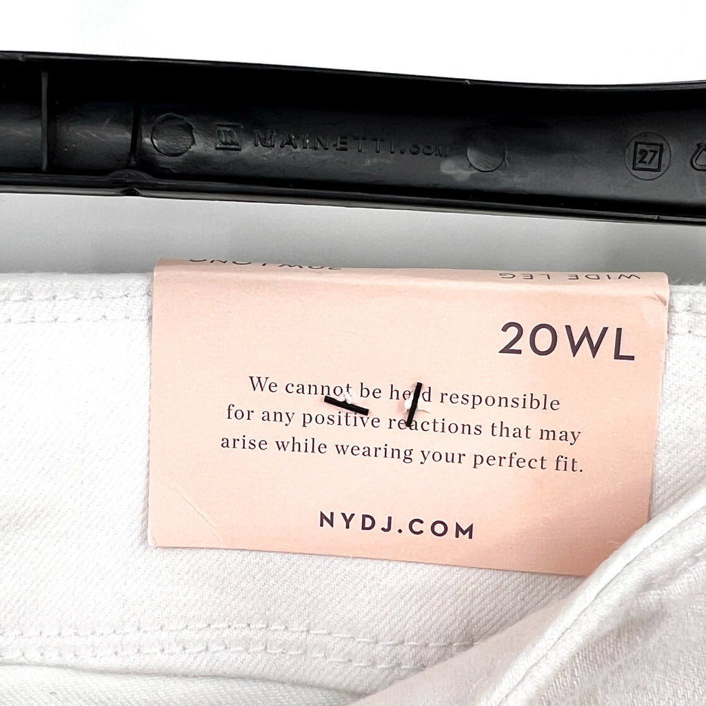 NYDJ Womens Cool Embrace Wide Leg Crop Jeans SIZE 20WL Optic White NWT