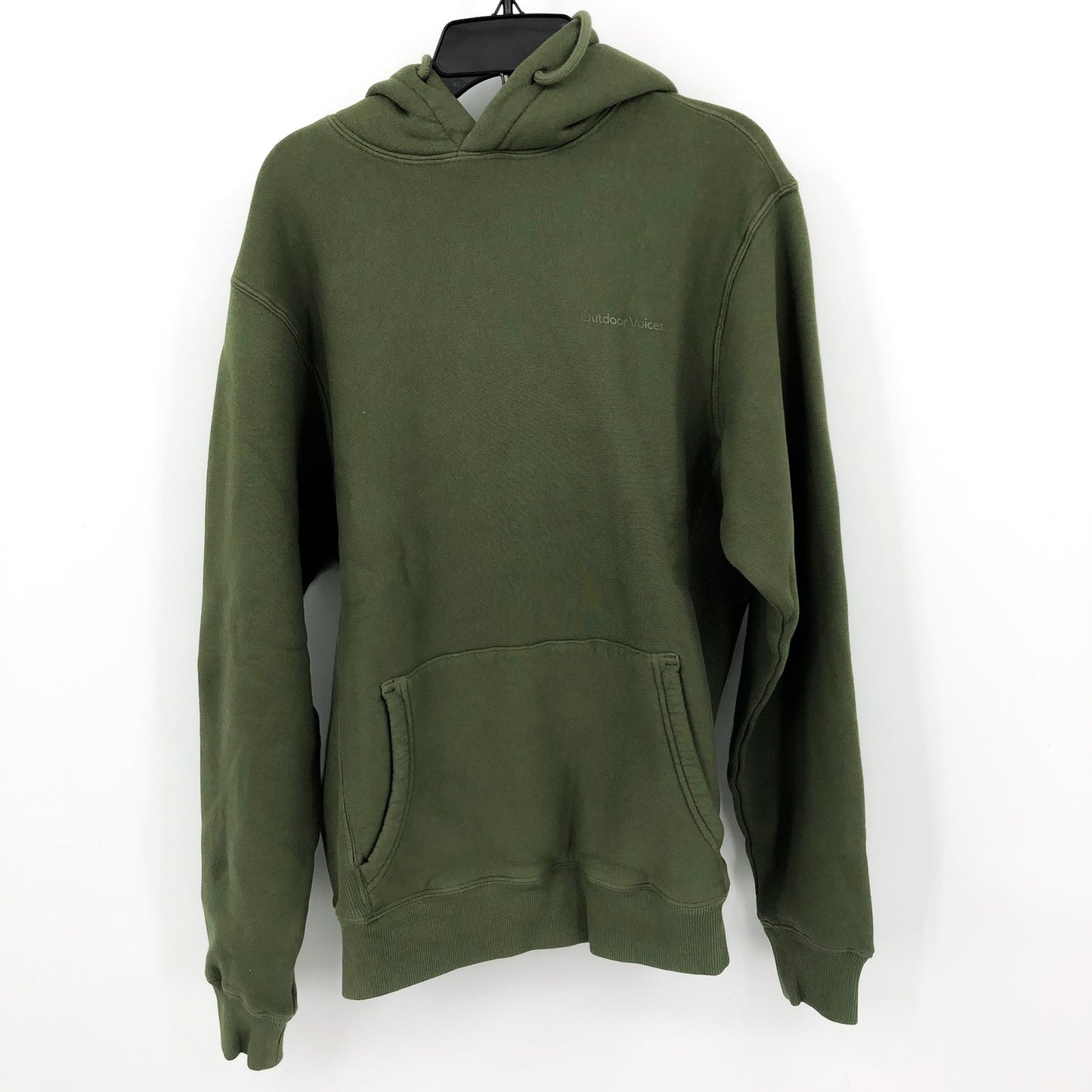 OUTDOOR VOICES Mens Nimbus Hoodie Tea Tree Green SMALL