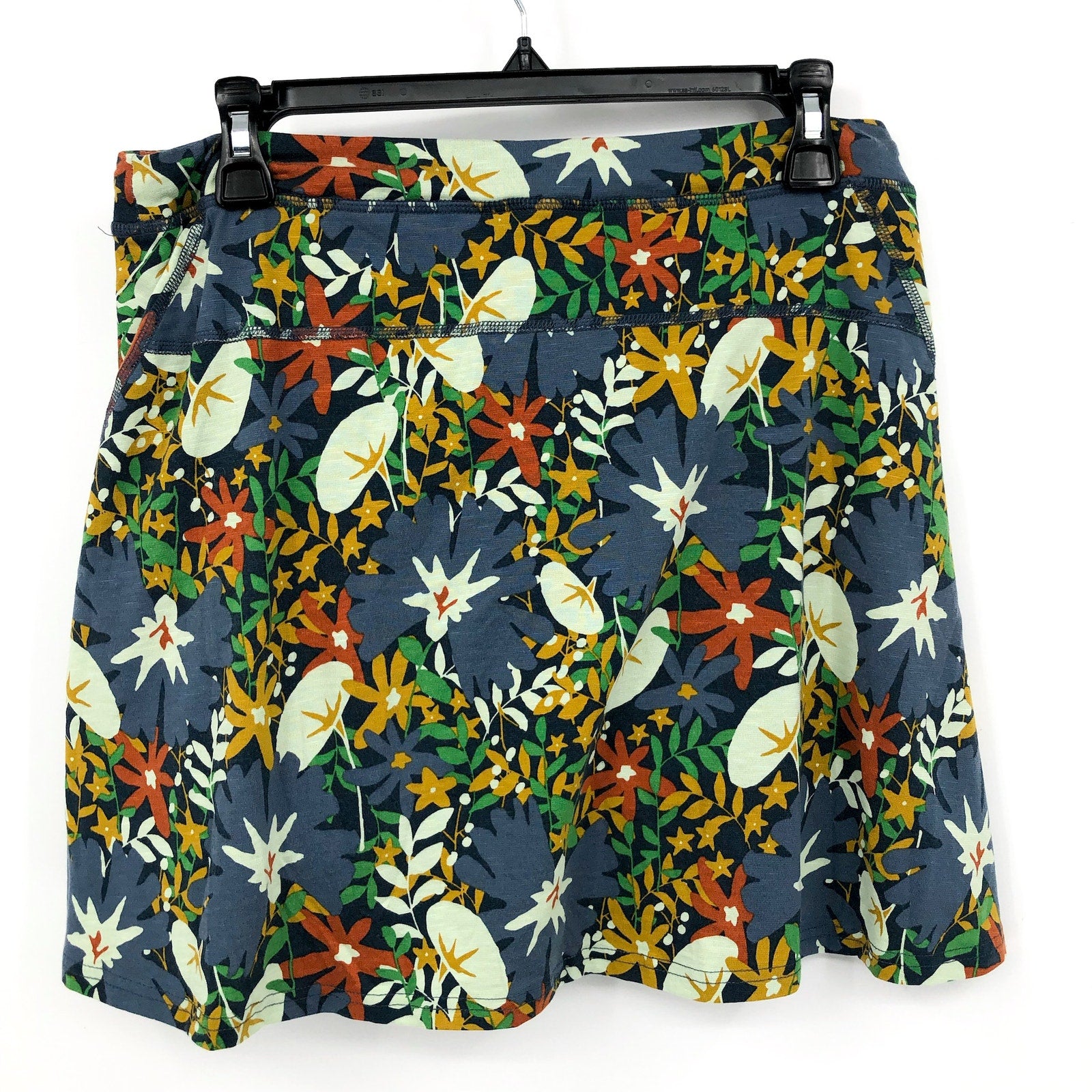 Toad & Co Womens Seleena Skort Medium Midnight Blue Floral Built in Short NWT