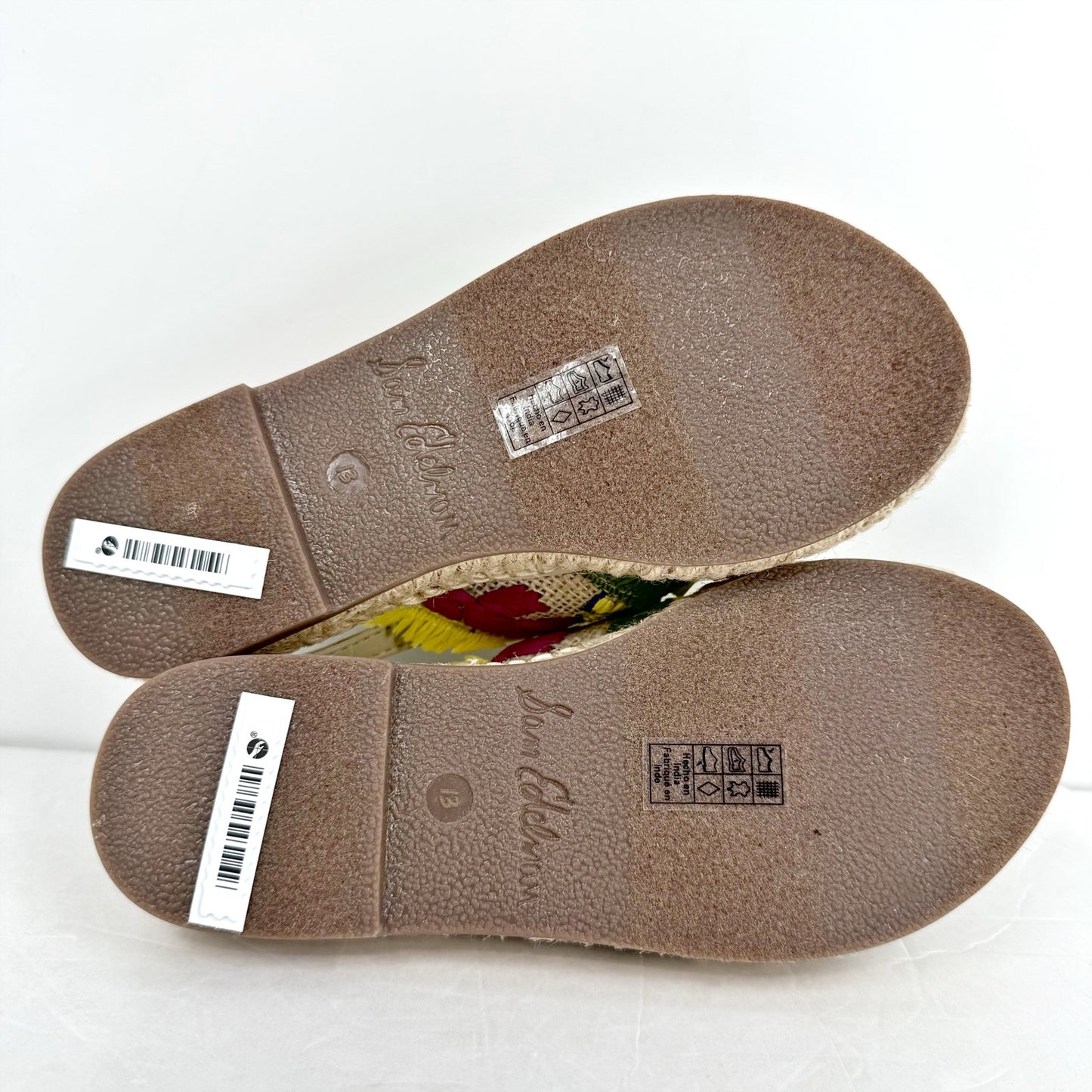 Sam Edelman Kids Kayden Slingback Sandal US 13 M Beige Multicolor Leather NIB