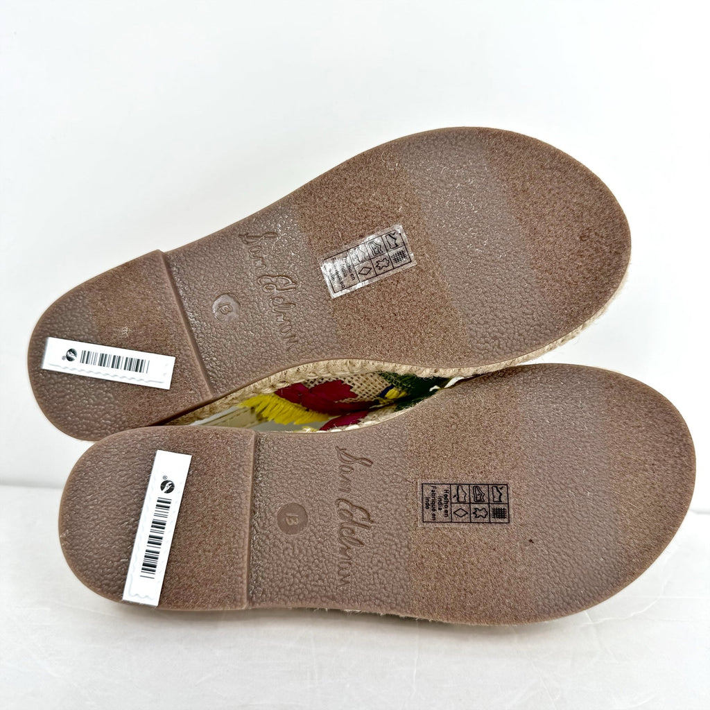 Sam Edelman Girls Kayden Slingback Sandals Size 13 Beige Multicolor Leather NIB