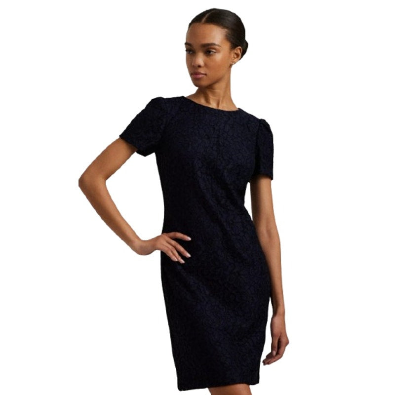 Lauren Ralph Lauren Women's Floral Lace Sheath Dress Size 10 Black SS NWT