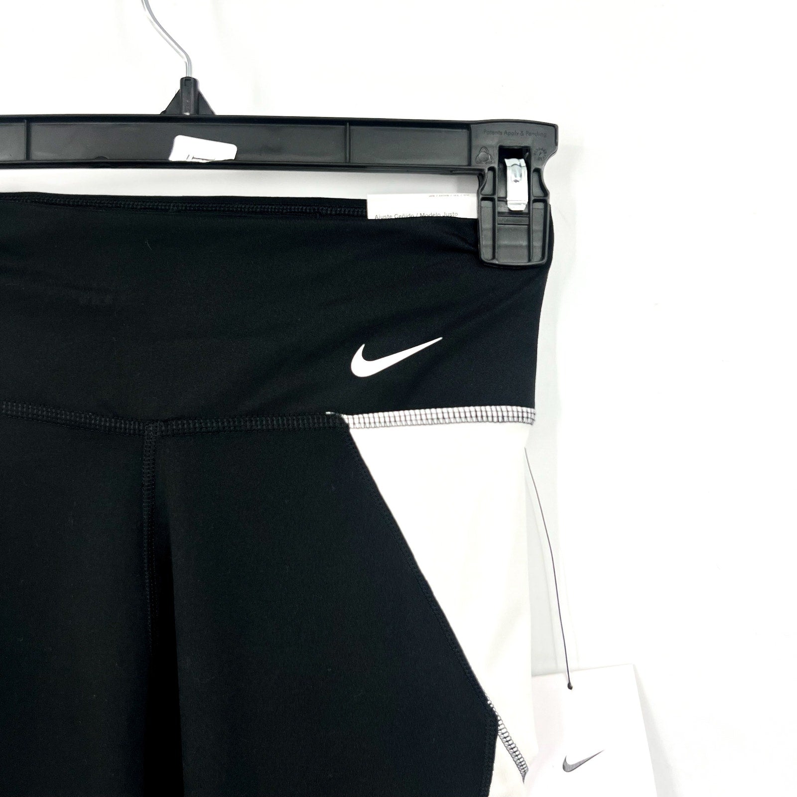 NIKE Women's One Full-length Leggings XS Black White Colorblock Mid-rise NWT