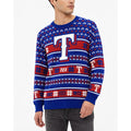 MLB GENUINE MERCHANDISE Men's Texas Ranger Crewneck Sweater Large Blue Red NWT