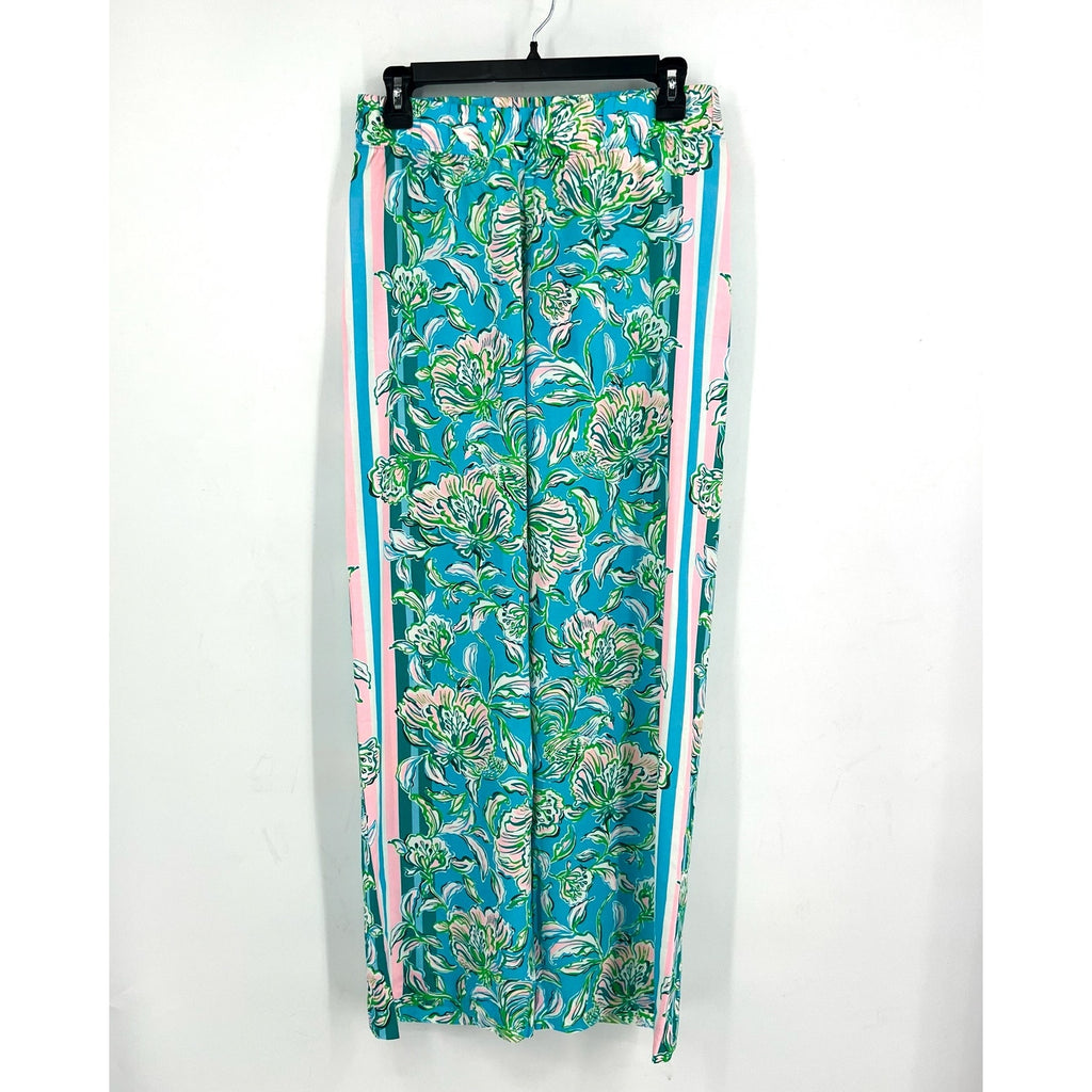 LILLY PULITZER Womens Bal Harbour Palazzo Pants XS Blue Chick Magnet  32" NWT
