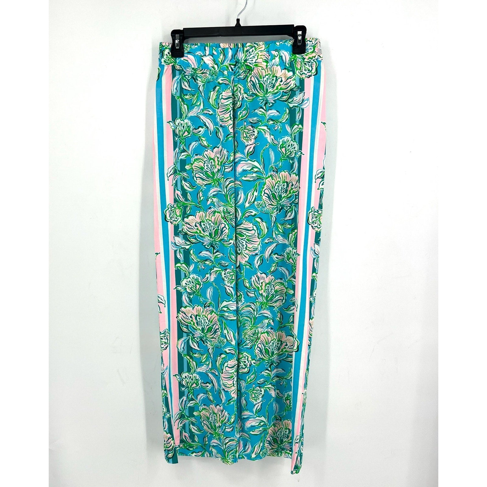 LILLY PULITZER Womens Bal Harbour Palazzo Pants XS Blue Chick Magnet  32" NWT