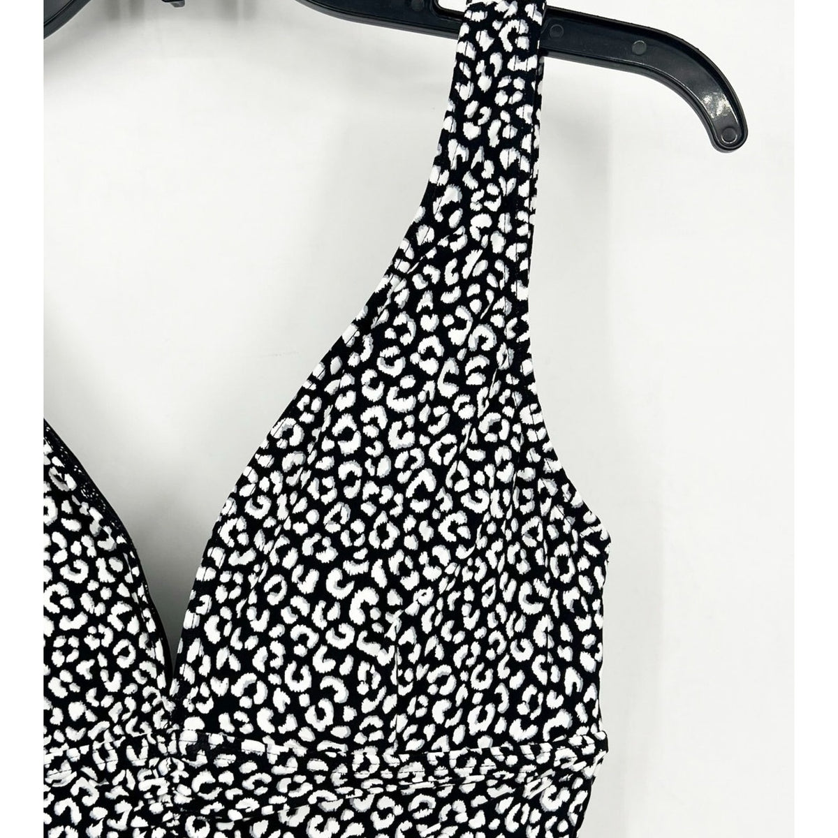 CONTOURS COCO REEF Solitaire One Piece Swimsuit 12/36C Black Print Underwire NWT