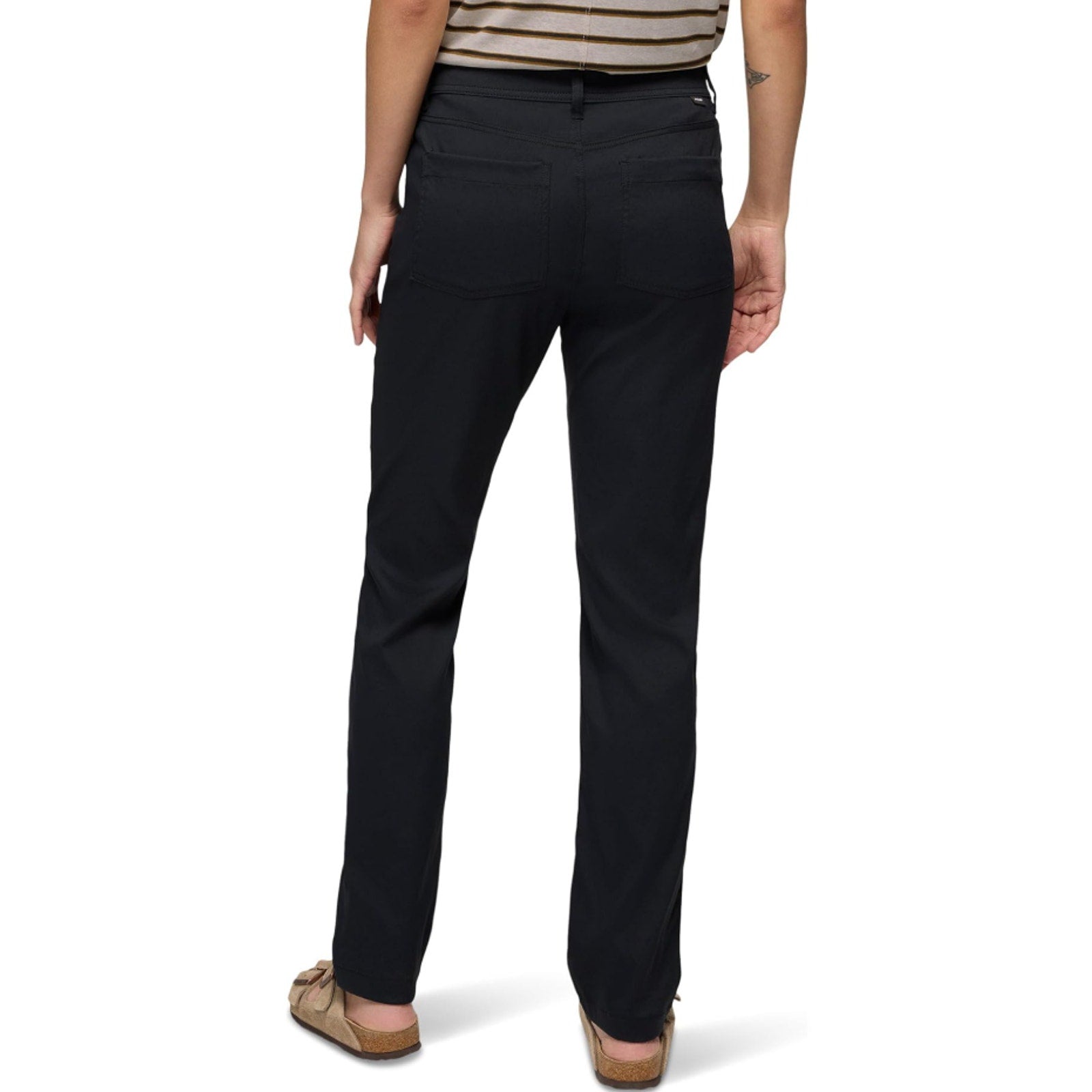PRANA Women's Zion Halle Pants Size 0 Black Straight Leg 30" Inseam Stretch NWT