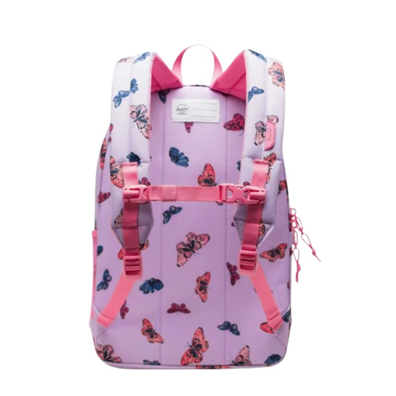 HERSCHEL HERITAGE Youth Backpack 26L Purple Lavendula Butterflies NWT