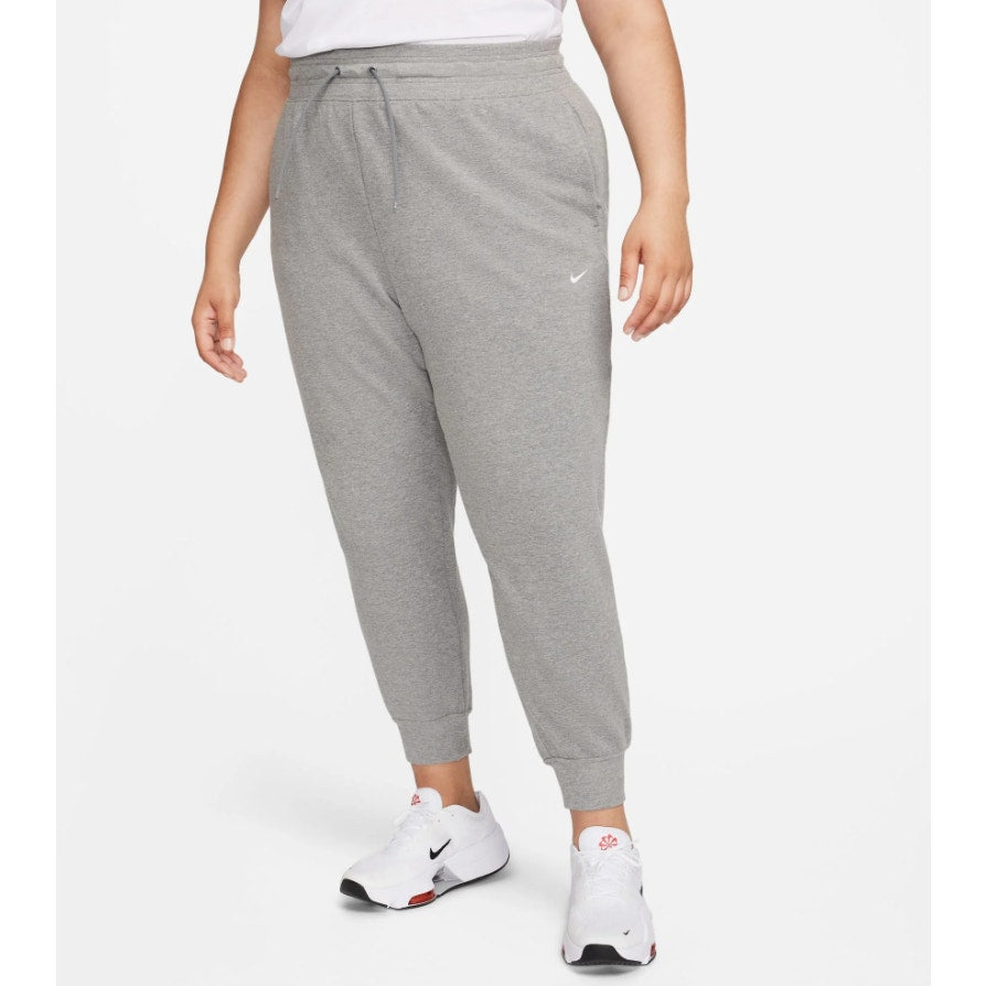 NIKE Womens Dri-Fit One 7/8 French Terry Joggers 1X Grey Sweatpants NWT
