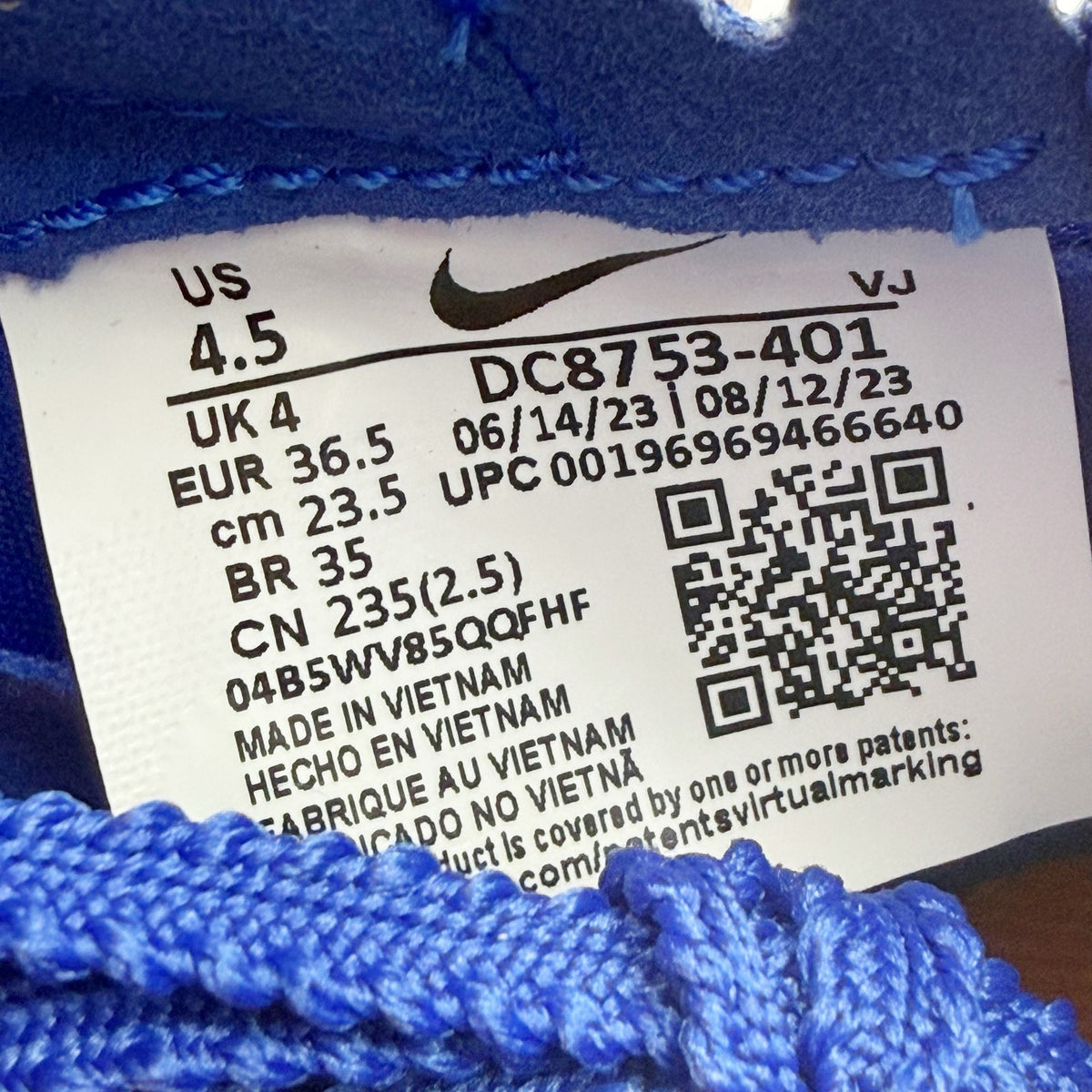 Nike Big Kids Zoom Rival Multi Racer Track Spike Shoes US 6.5 EU 39 Blue NWOB