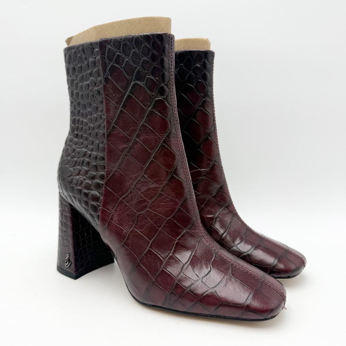 Sam Edelman Womens Codie Ankle Bootie Size 5 M Bordeaux Red Leather NIB