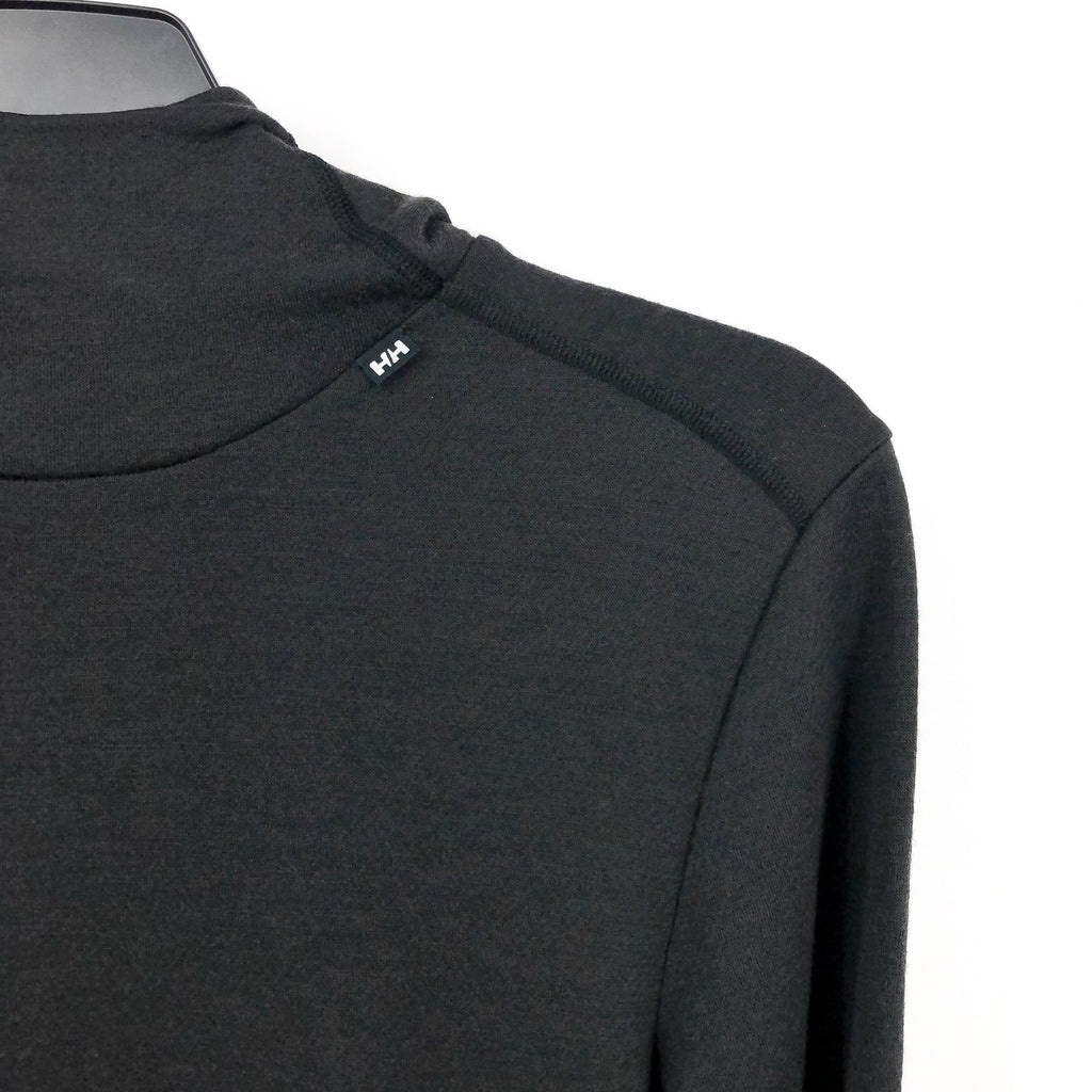 HELLY HANSEN Men's Lifa Merino Midweight Hoodie Small Black Long Sleeve NWT