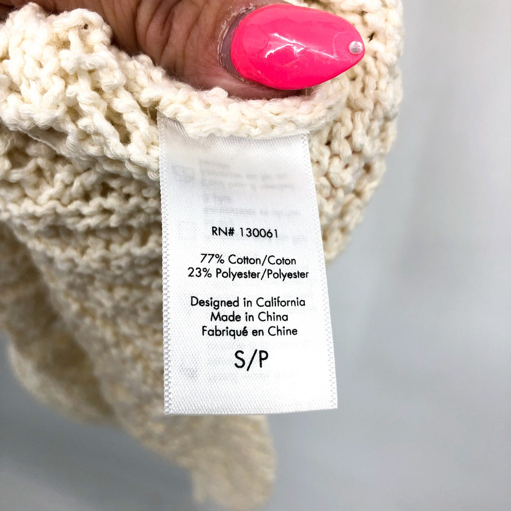 L*SPACE Women's Lisola Cover-Up Tank Dress Small Cream Crochet NWT