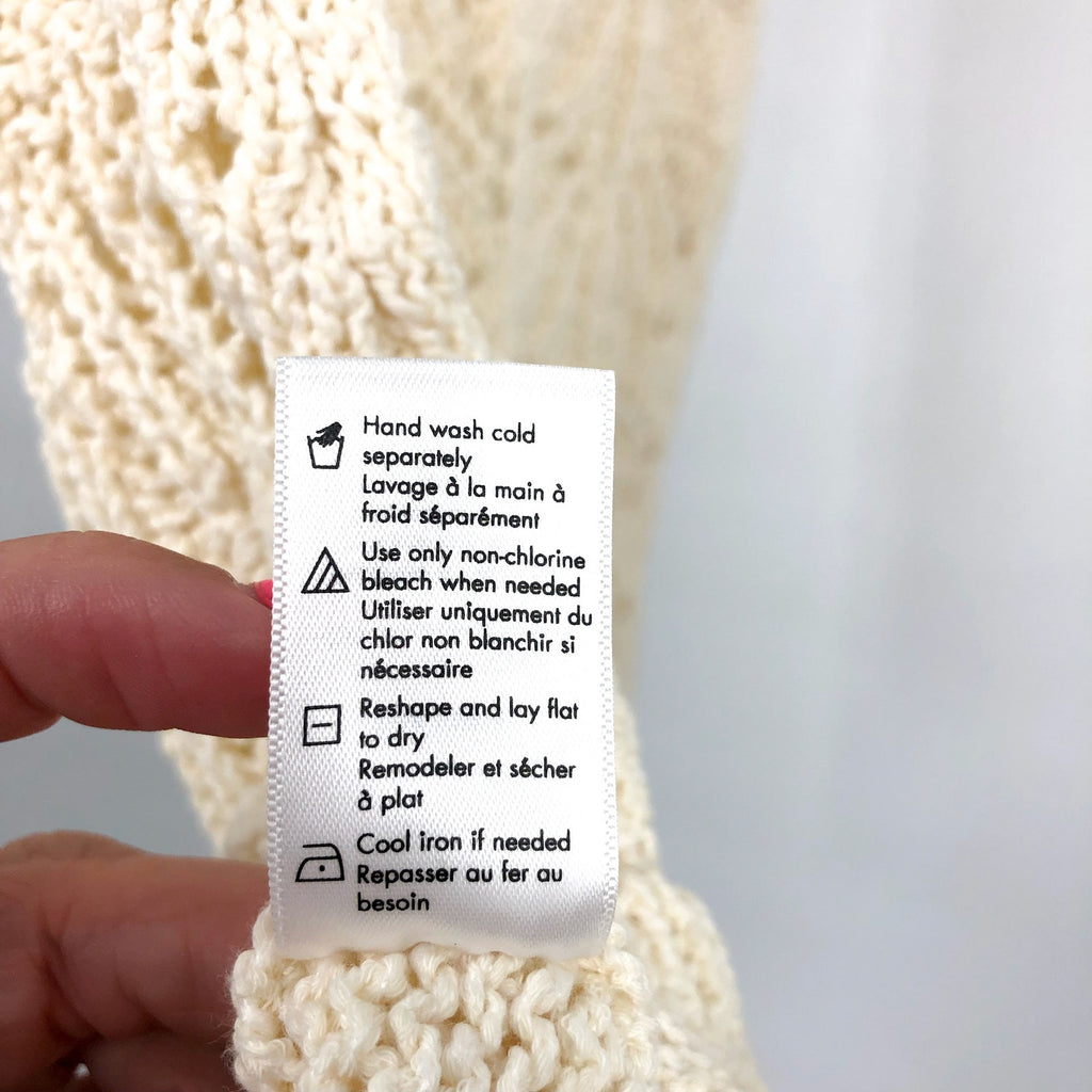 L*SPACE Women's Lisola Cover-Up Tank Dress Small Cream Crochet NWT