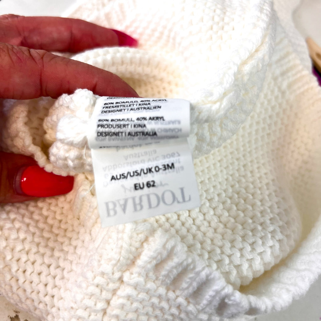 BARDOT JUNIOR Baby Girl Andi Knit Dress 0-3 Months Orchid White Sleeveless NWT