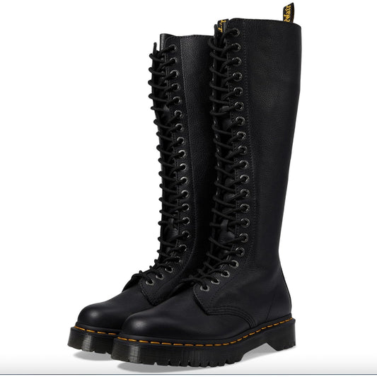 Dr. Martens Womens 1B60 Bex Pisa Knee High Boots US 8 EU 39 Black Leather NWOB