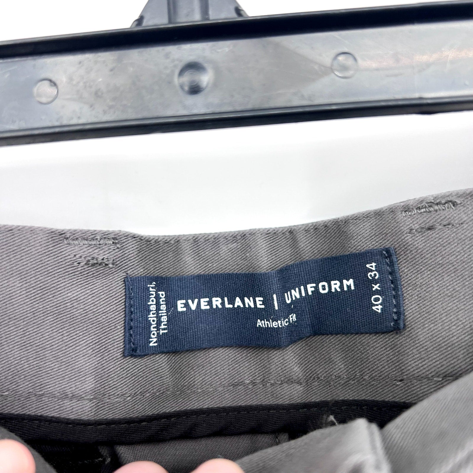 EVERLANE Uniform Mens Performance Chino Pants 40x34 Slate Grey Athletic Fit NWT