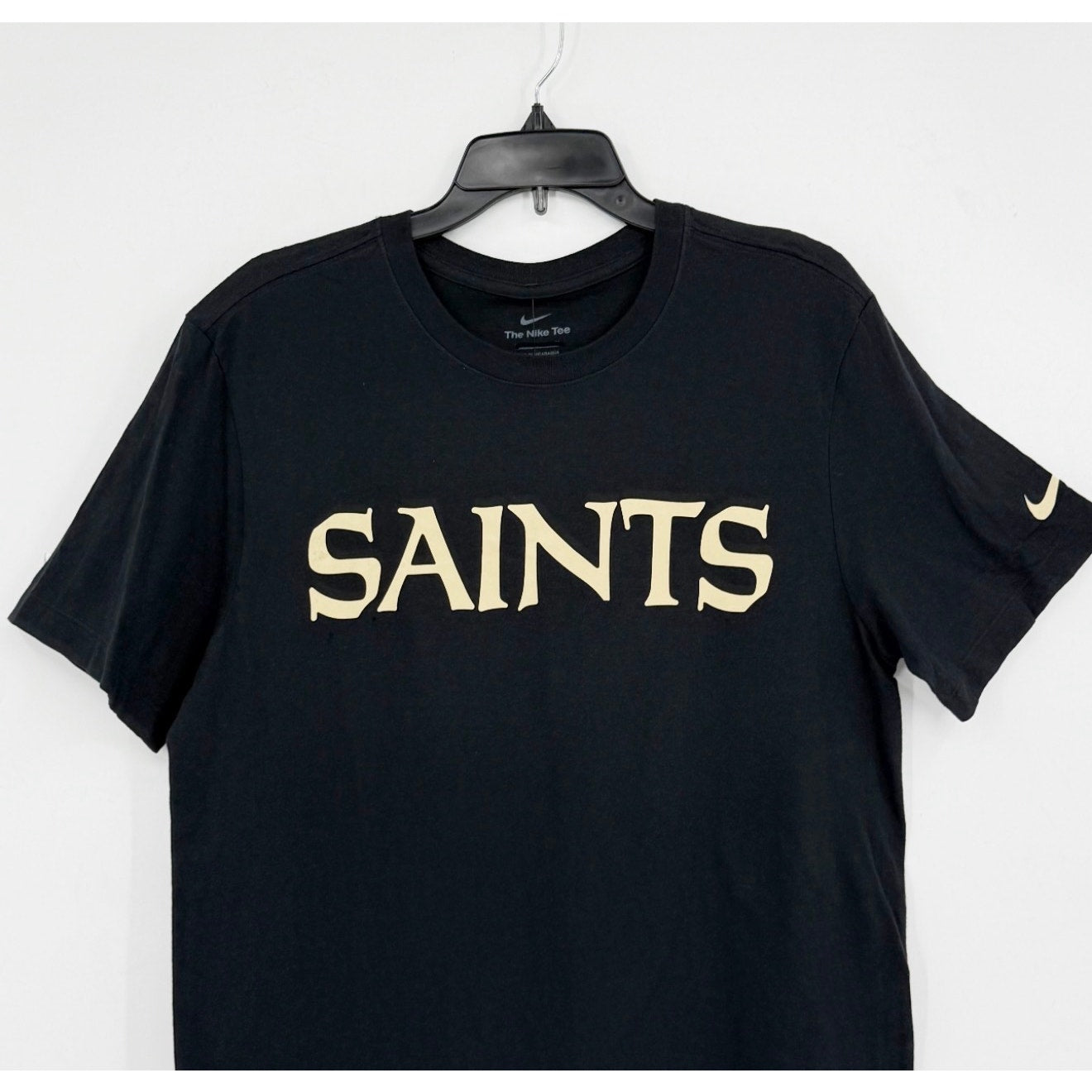 NIKE Mens New Orleans Saints Wordmark Essential T-Shirt Small Black NWT N199-00A