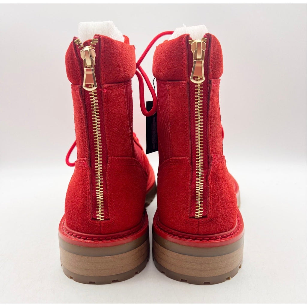 Saint Morta Mens Legion Ankle Combat Boots Size 9 EU 43 Red Gum Suede NIB