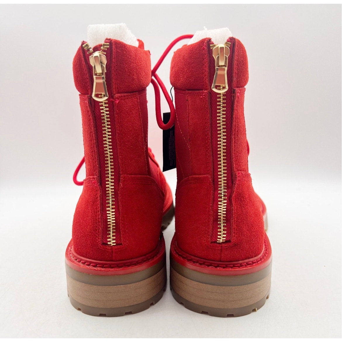Saint Morta Mens Legion Ankle Combat Boots Size 9 EU 43 Red Gum Suede NIB