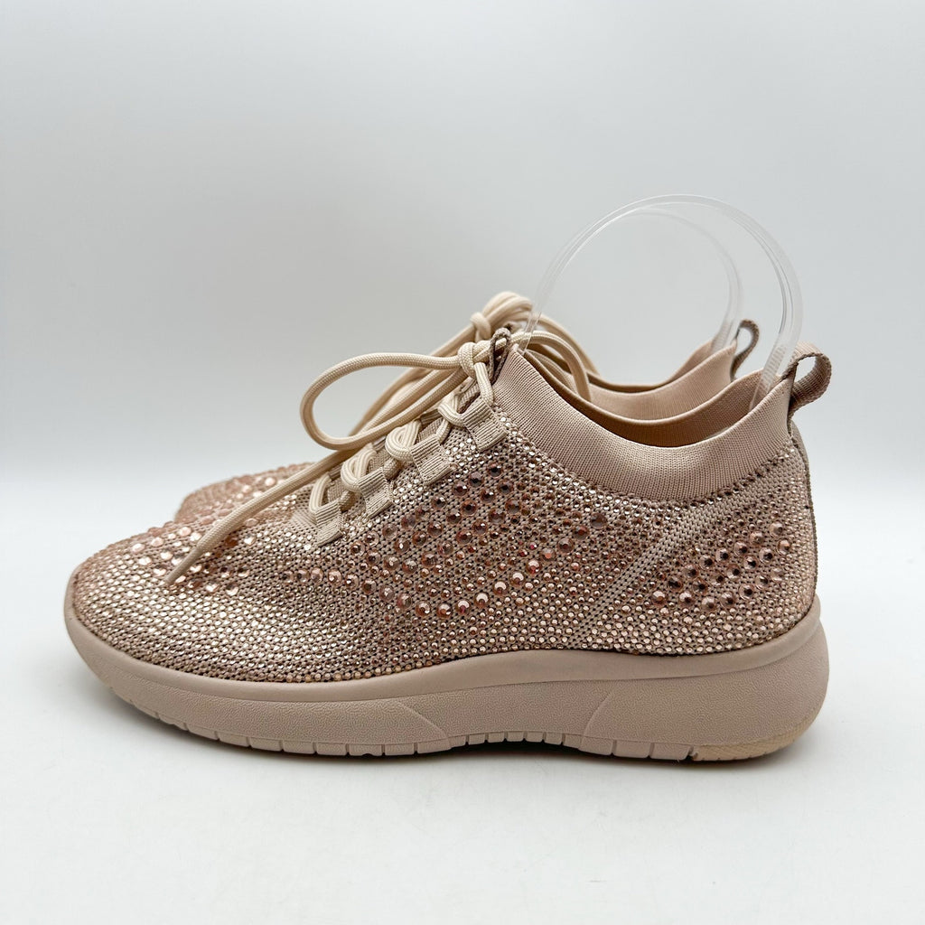BLONDO Womens Kanon Casual Sneakers Size 6 Blush Pink Rhinestone Waterproof NWOB
