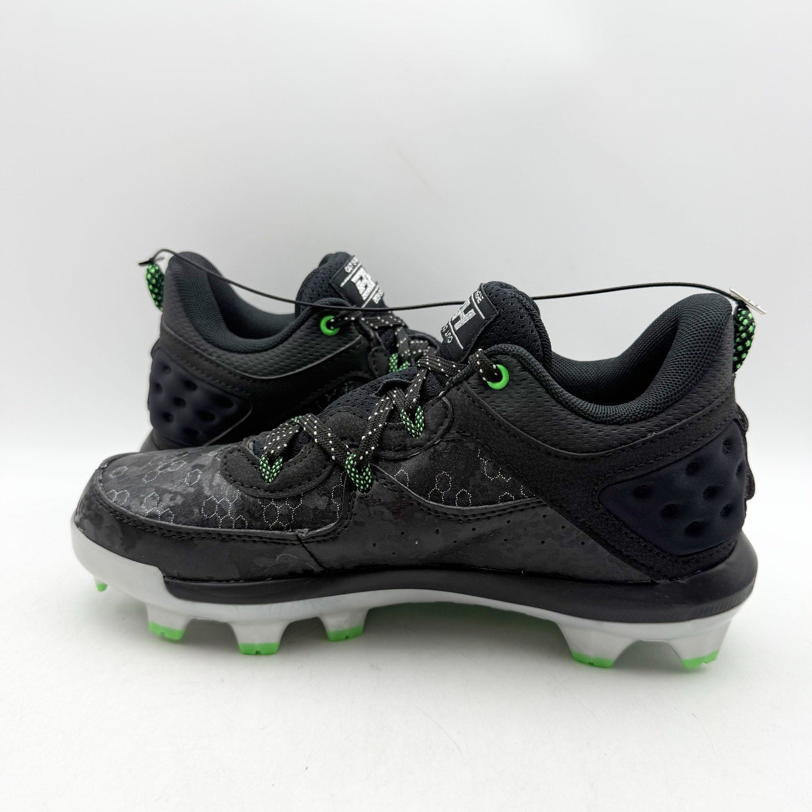 Under Armour Youth Harper 8 TPU Baseball Cleats US 4 Black Green NWOB