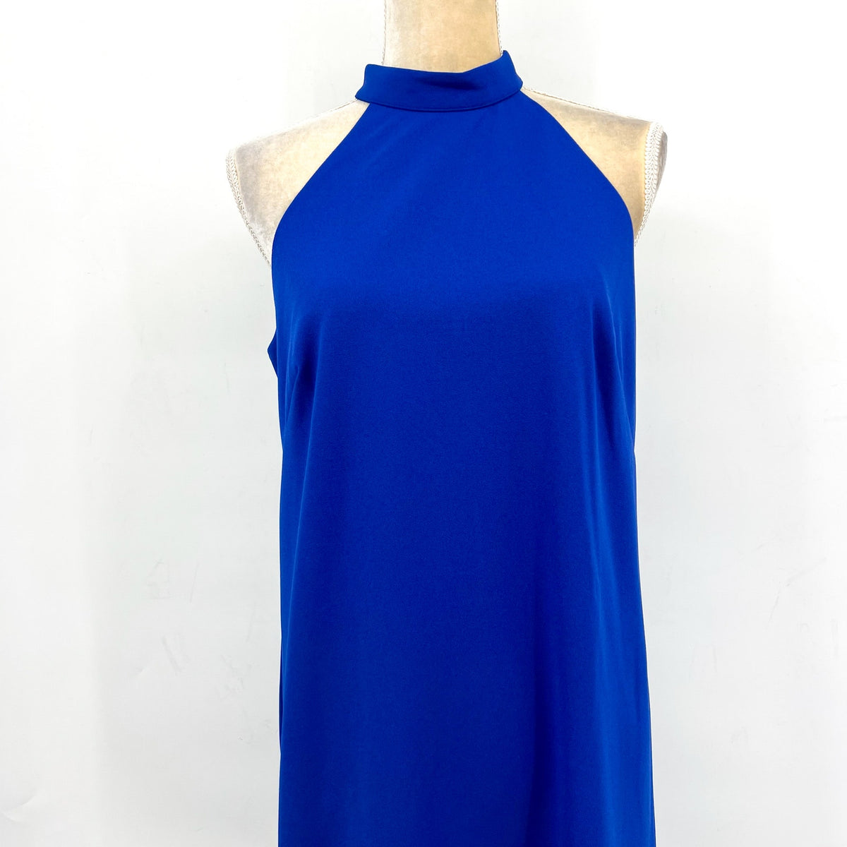 TRINA TURK Women's Tapa 2 Bow-Back Halter Mini Dress Size 6 Bewitching Blue NWT