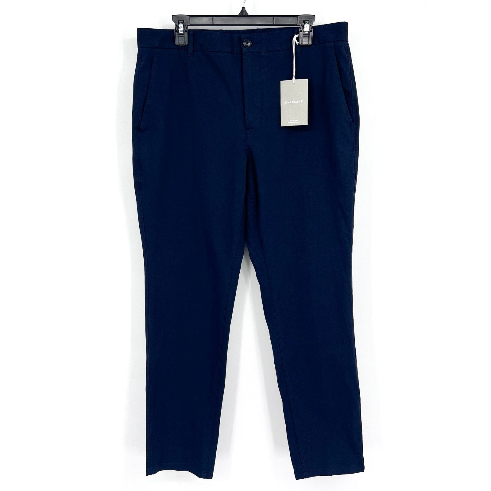 EVERLANE Men's Uniform Performance Chino 32x34 Navy Blue Slim Fit Pants NWT