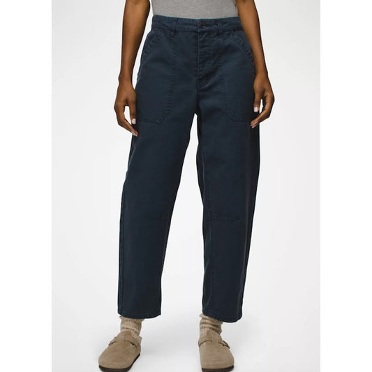 PRANA Womens Melrose Relaxed Pant Size 8 Reg Blue Stormy Night Barrel NWT