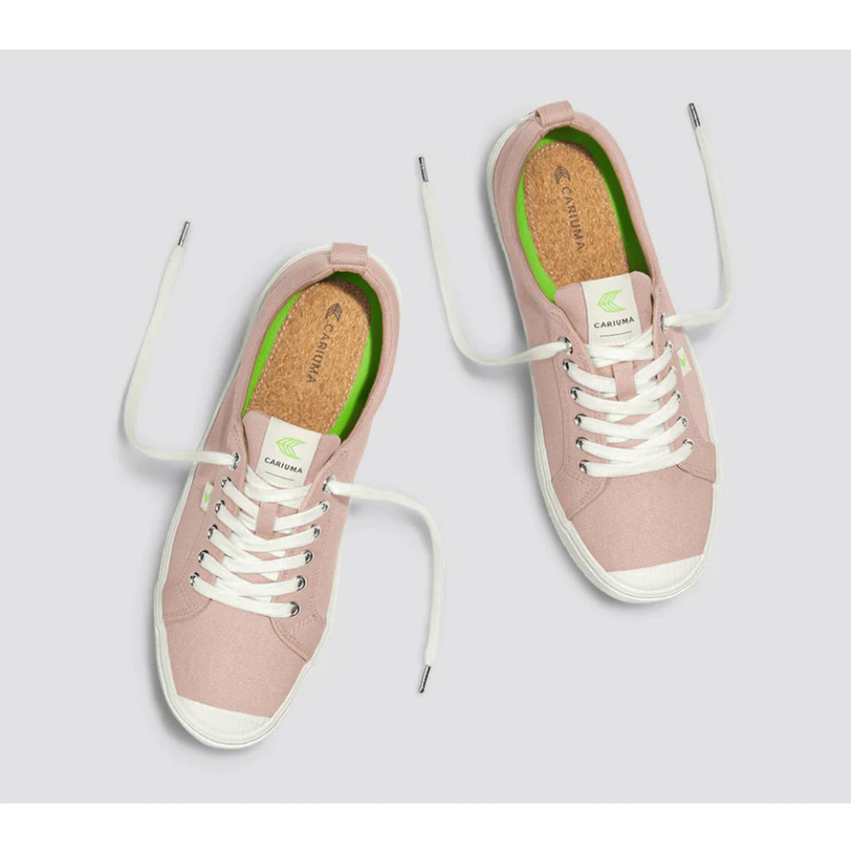 Cariuma Womens OCA Low Casual Sneakers Size 7.5 Rose Pink White Canvas NIB