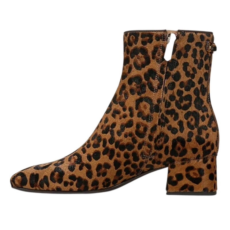 Sam Edelman Womens Paige 2 Ankle Booties Size 8.5 M Leopard Print Leather NWOB