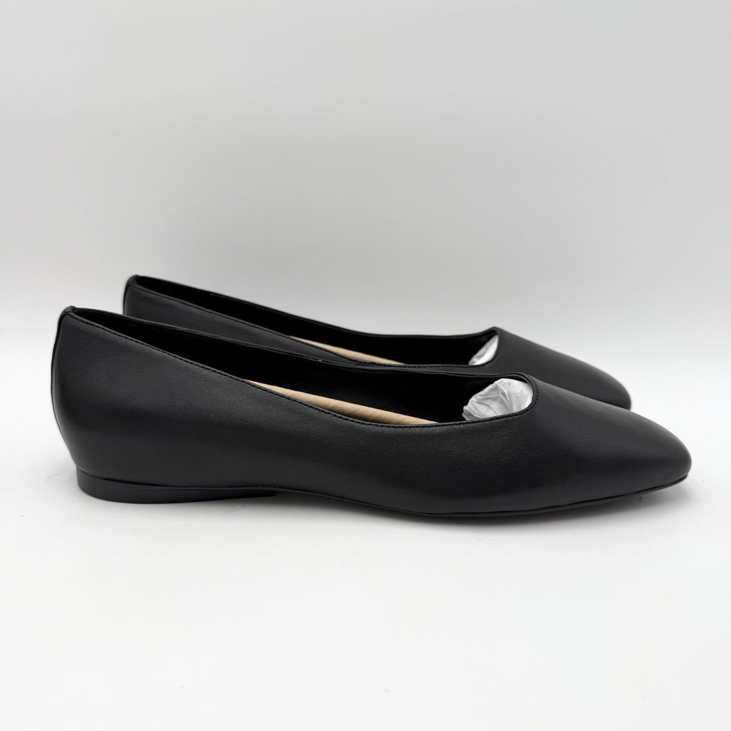 Naturalizer Womens Chelsea Ballet Flats Size 9 M Black Leather NWOB
