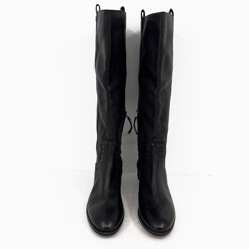 Sam Edelman Womens Prina Knee High Riding Boots Size 8 EU 38 Black Leather NWOB